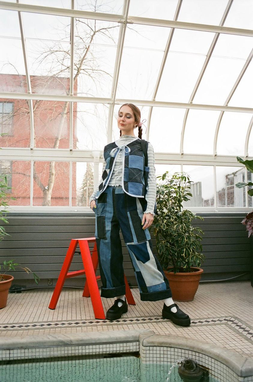 OOAK Patchwork Pants - Denim