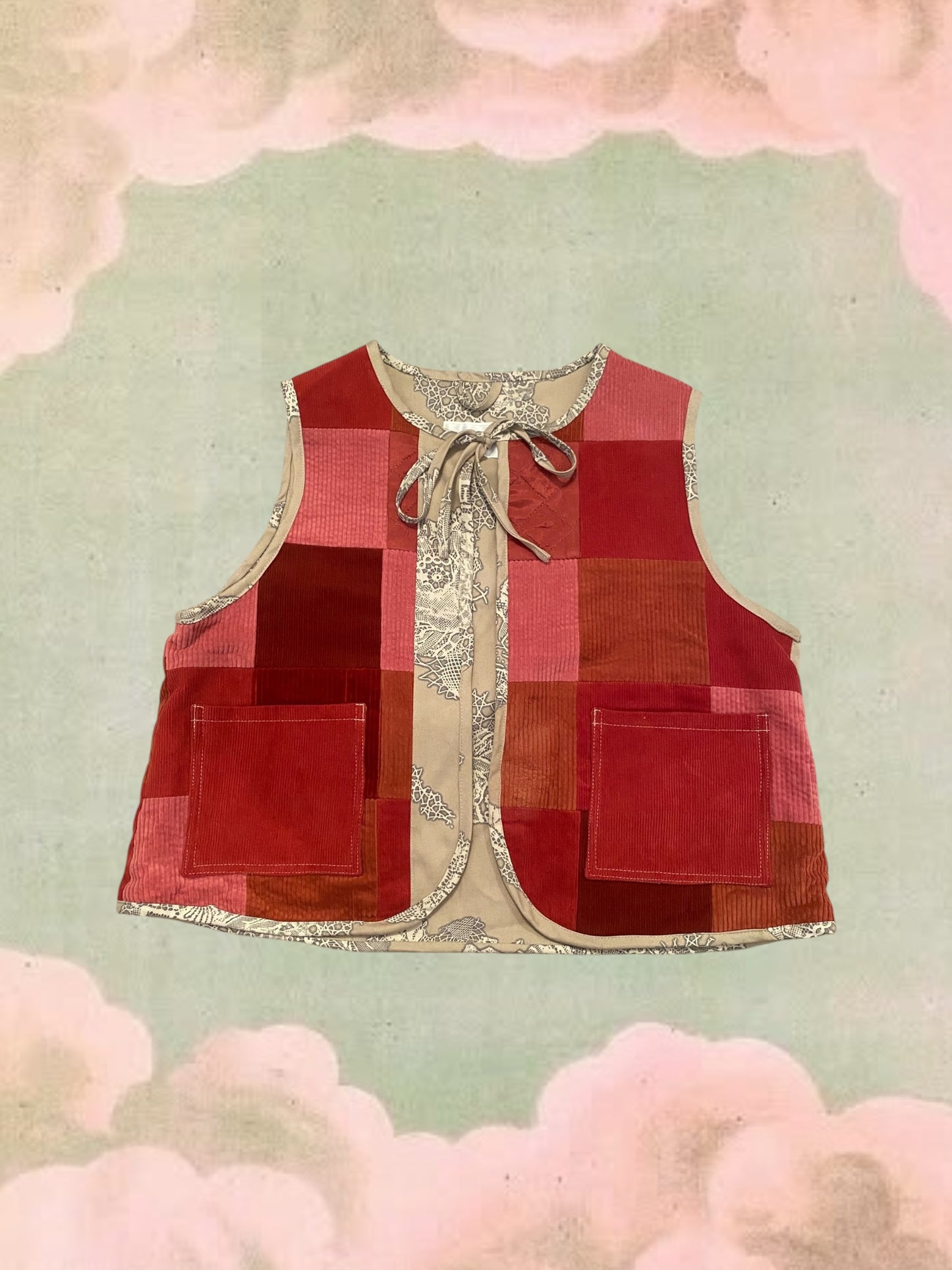 Denim Patchwork Vest - M/L