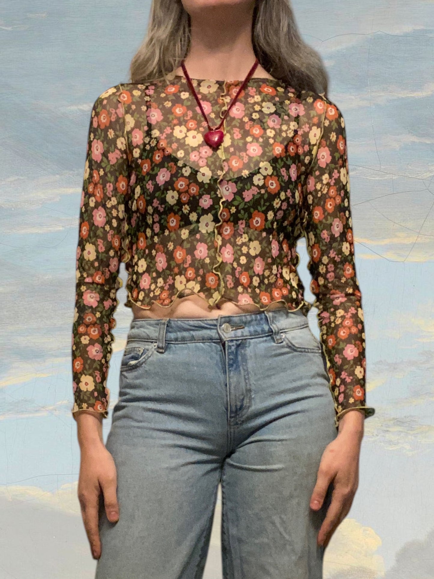 Mesh Longsleeve - Wildflowers Print
