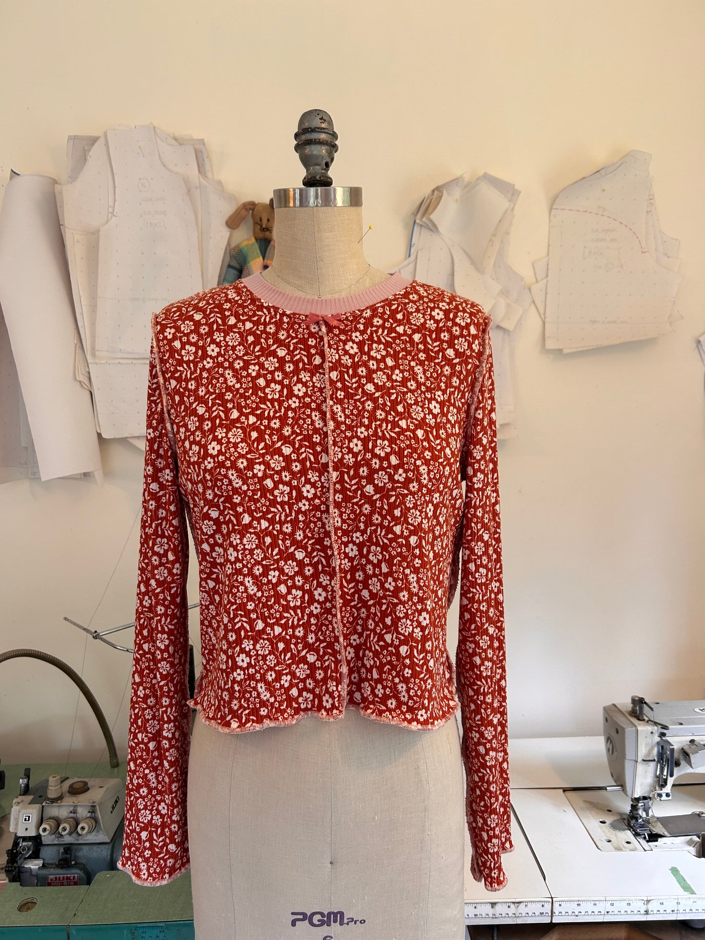 Ribbed Longsleeve - Coral Garden