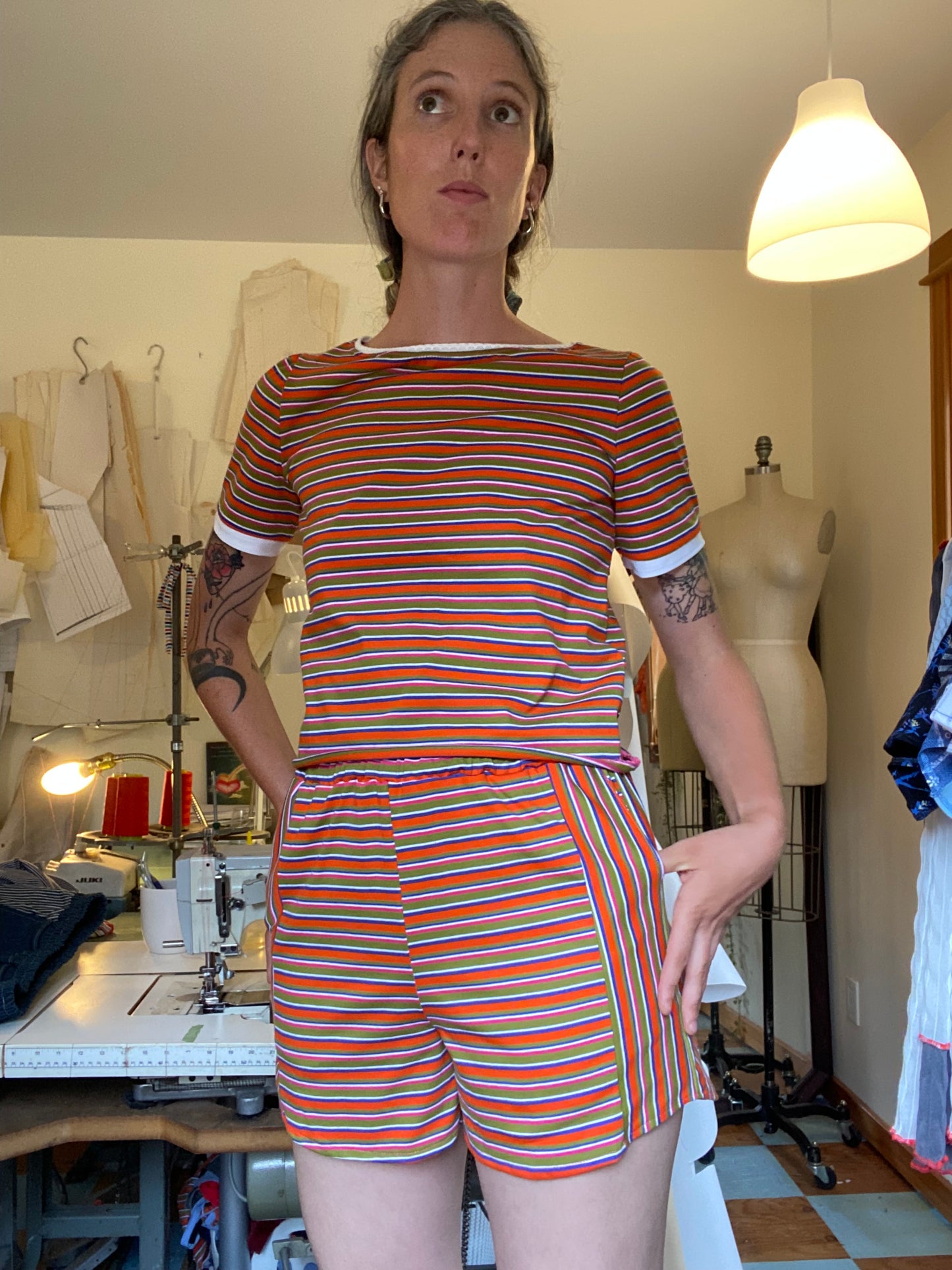 Summer Camp Shorts - Citrus Stripes