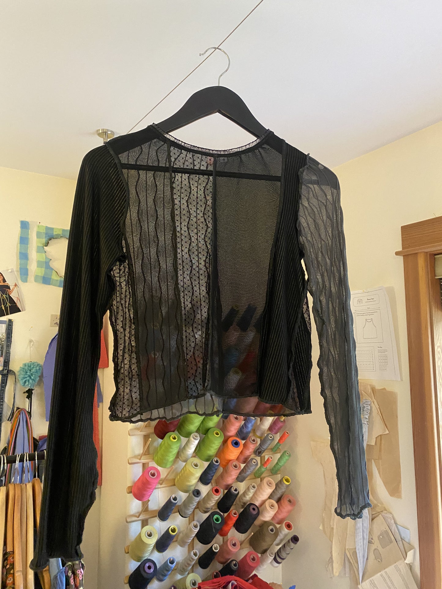 Mesh Longsleeve - Patchwork - S