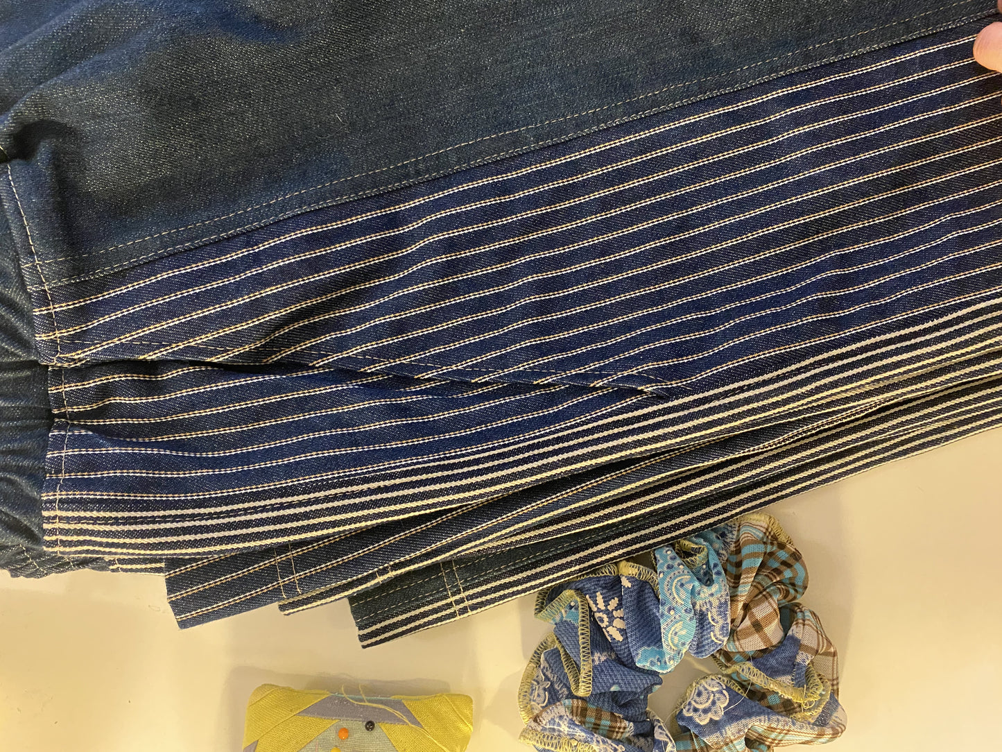 Denim Striped Pants- Medium