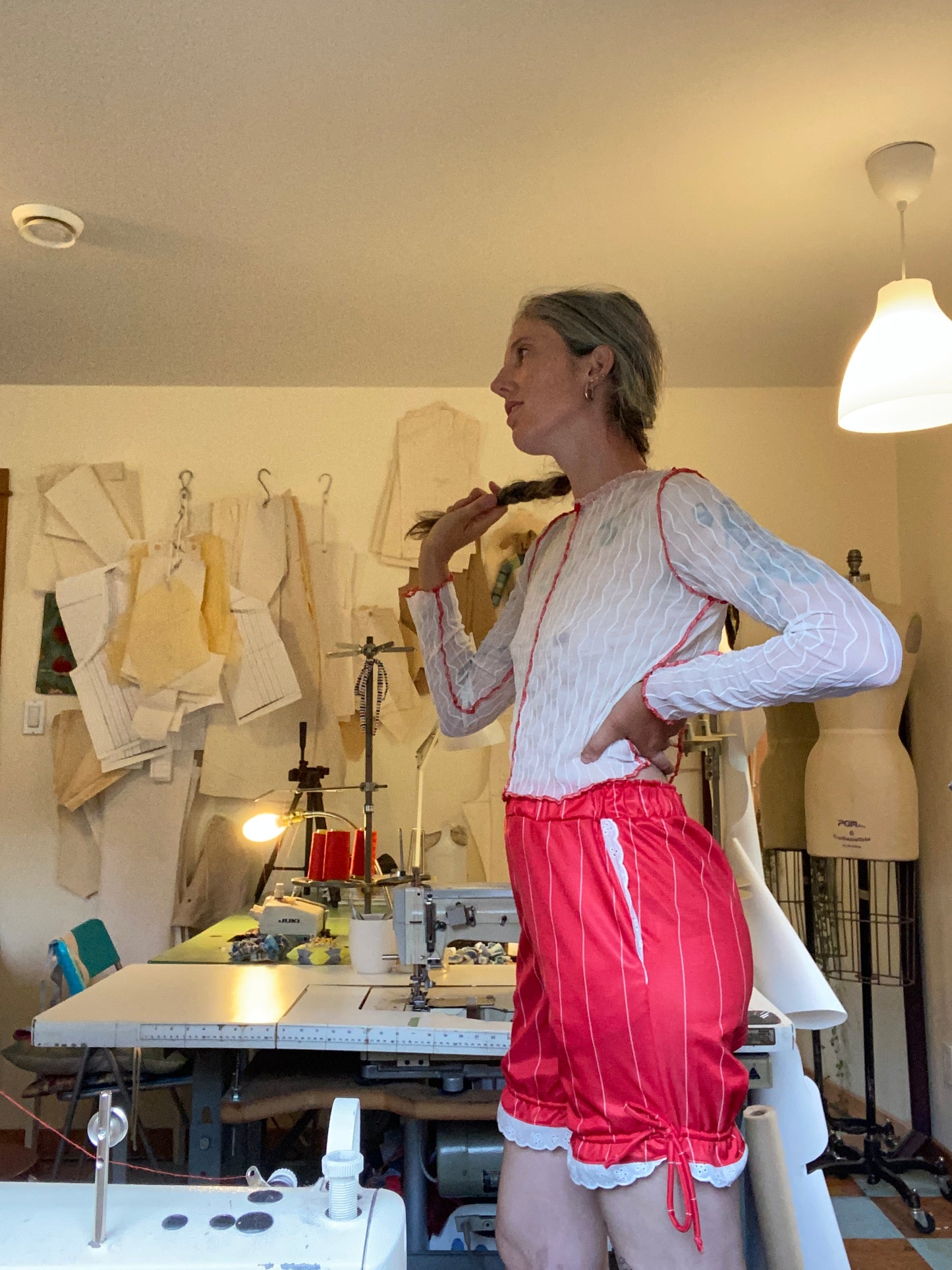Baseball Bloomers - Red Satin