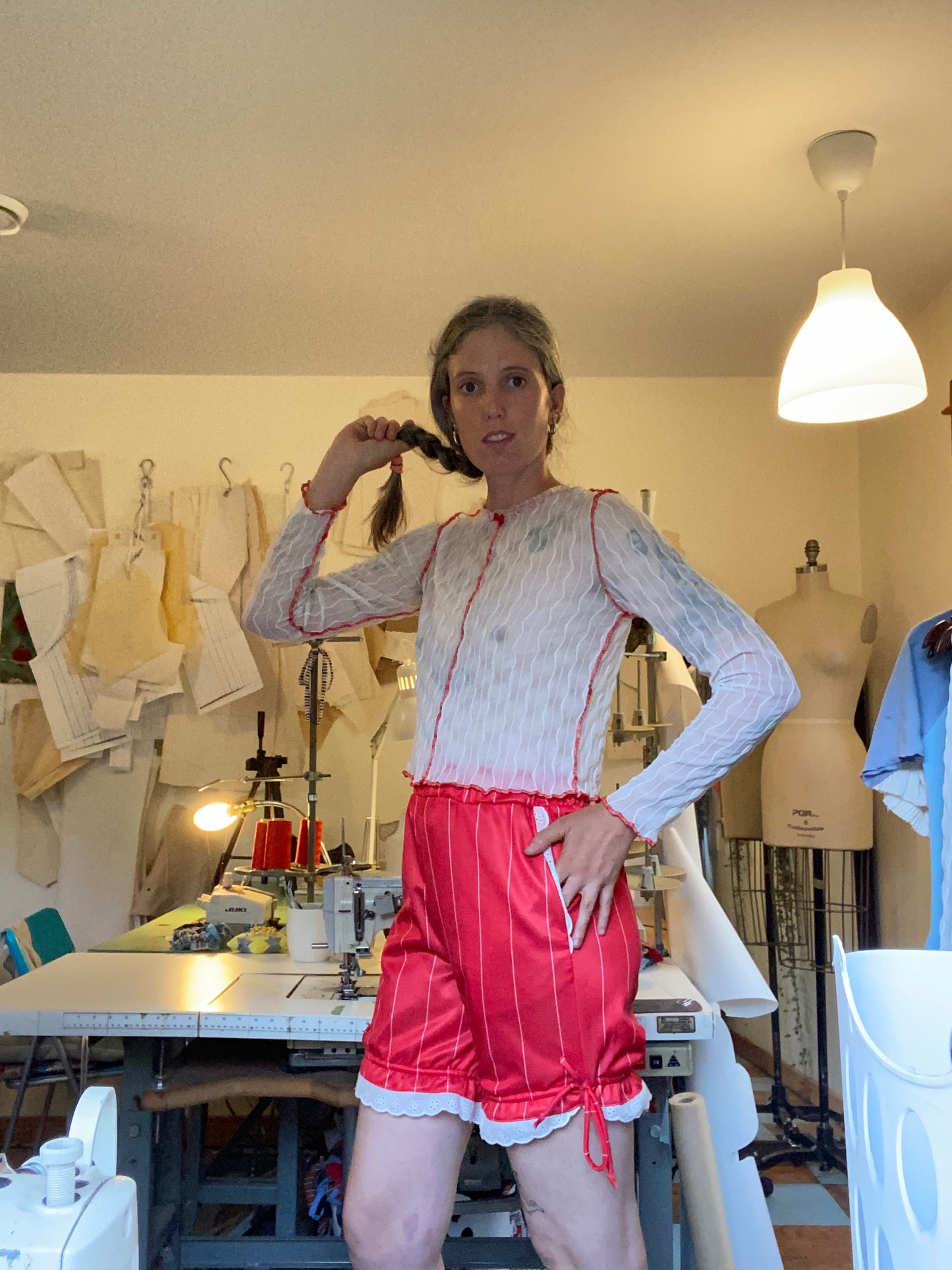 Baseball Bloomers - Red Satin