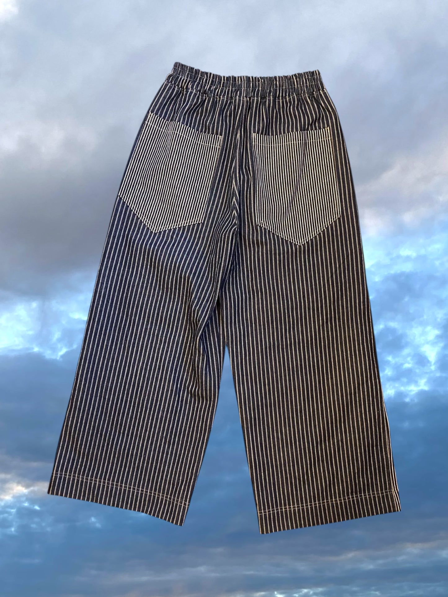 Denim Striped Pants- Small