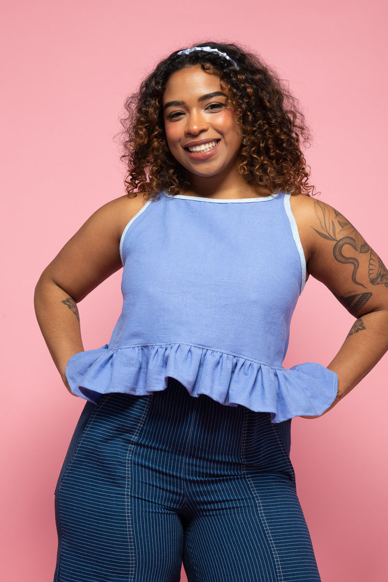 Periwinkle Raindrop Blouse