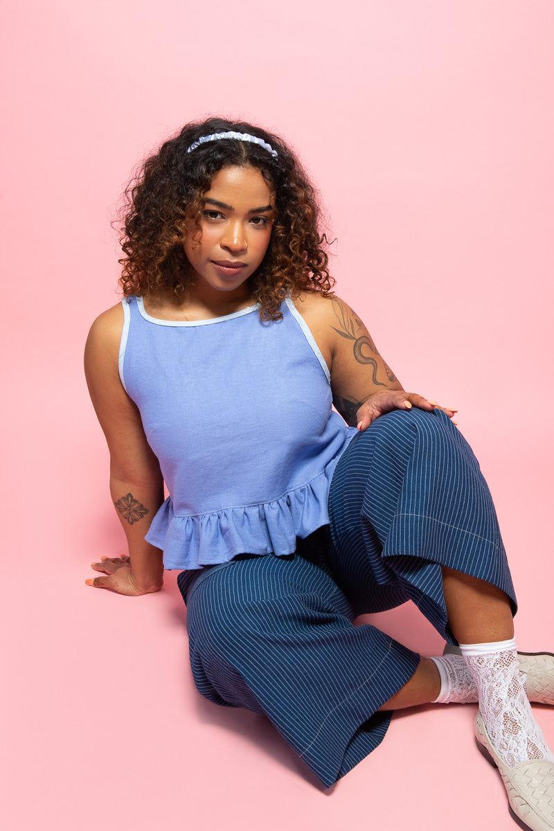 Periwinkle Raindrop Blouse