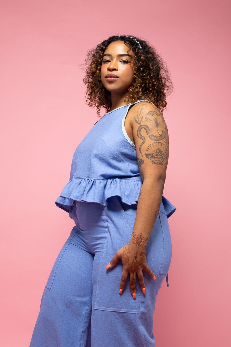 Periwinkle Raindrop Blouse