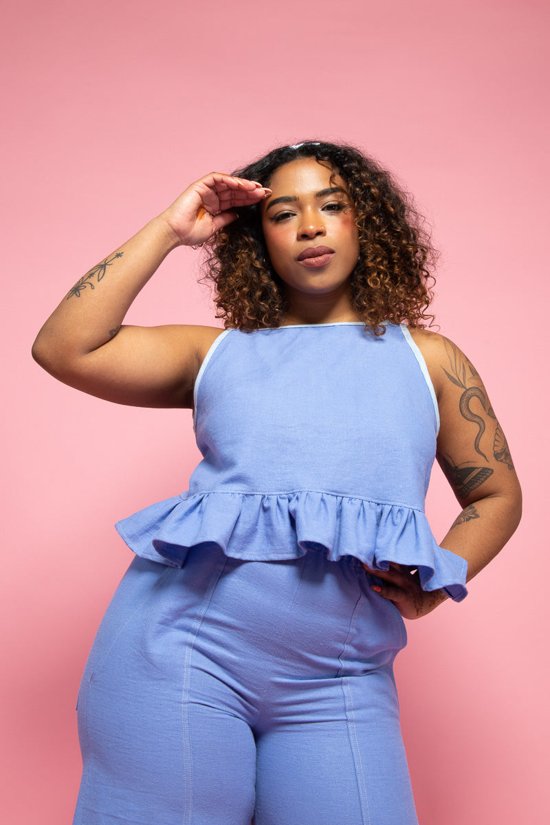 Periwinkle Raindrop Blouse