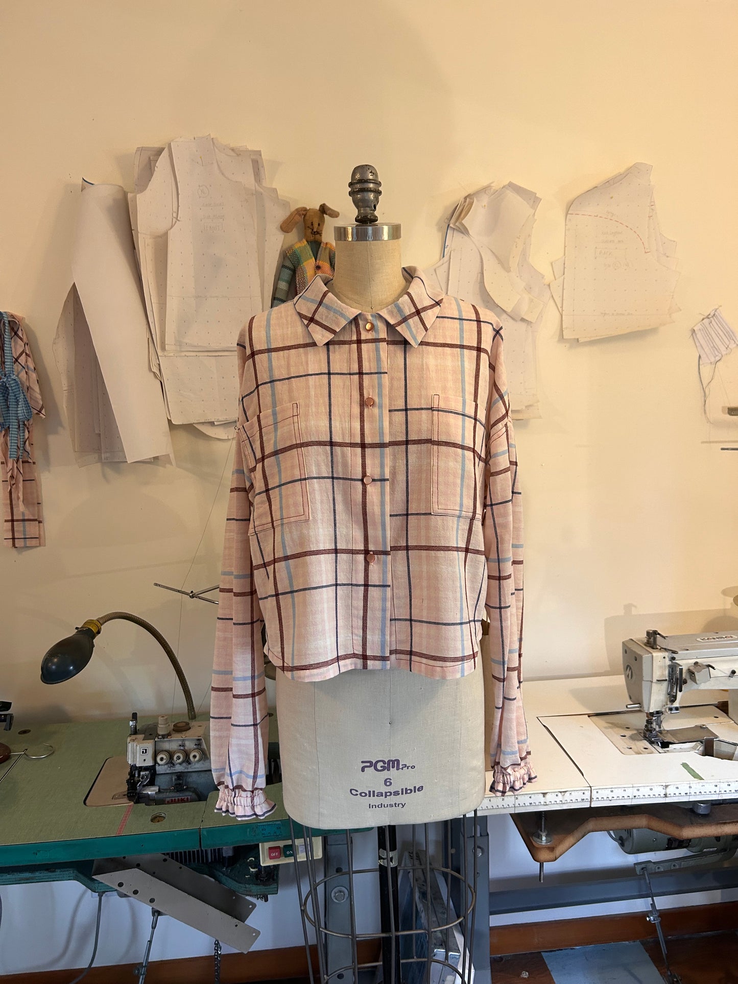 Trapeze Shirt - Pink Plaid