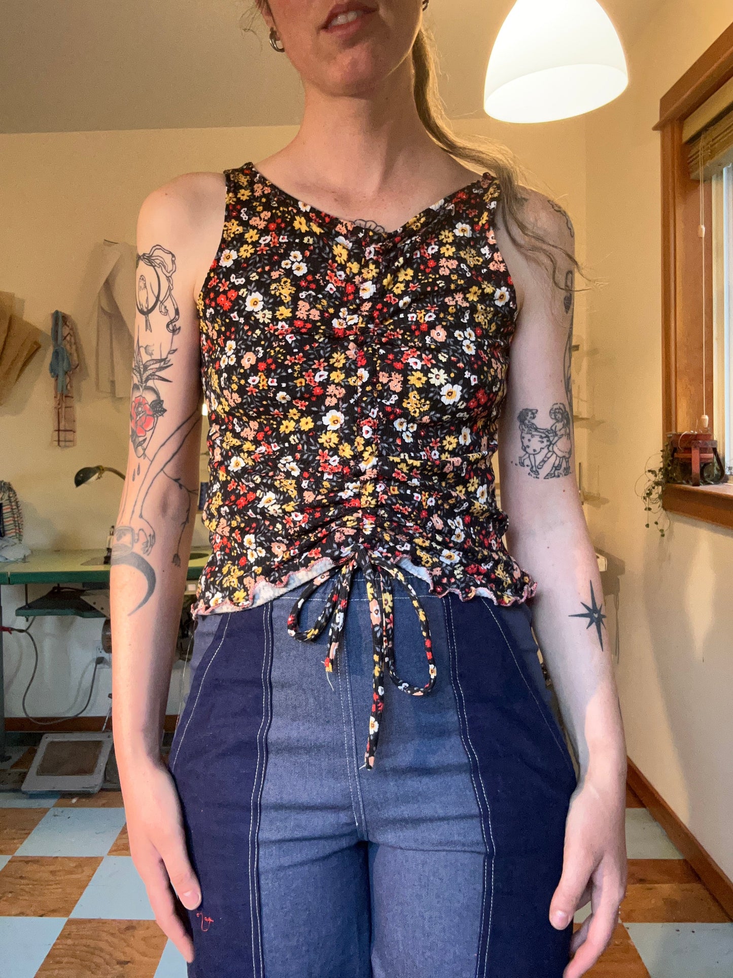 Scrunchie Tank - Wildflower