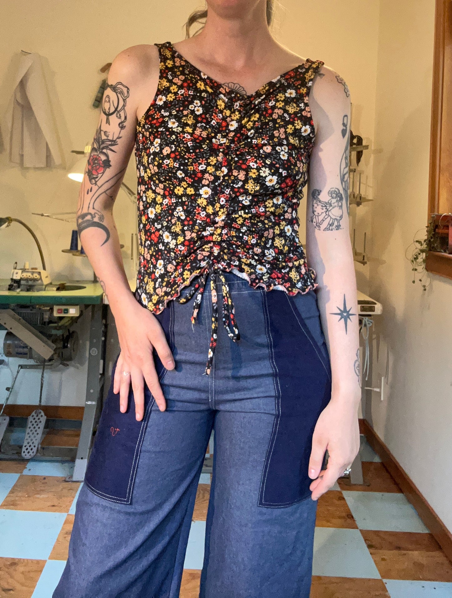 Scrunchie Tank - Wildflower