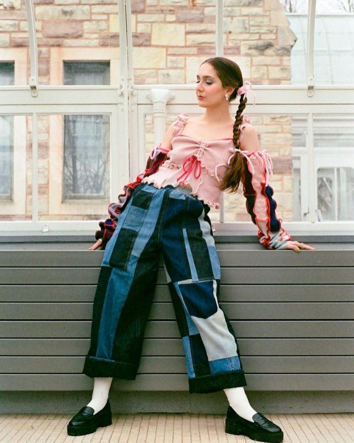 OOAK Patchwork Pants - Denim