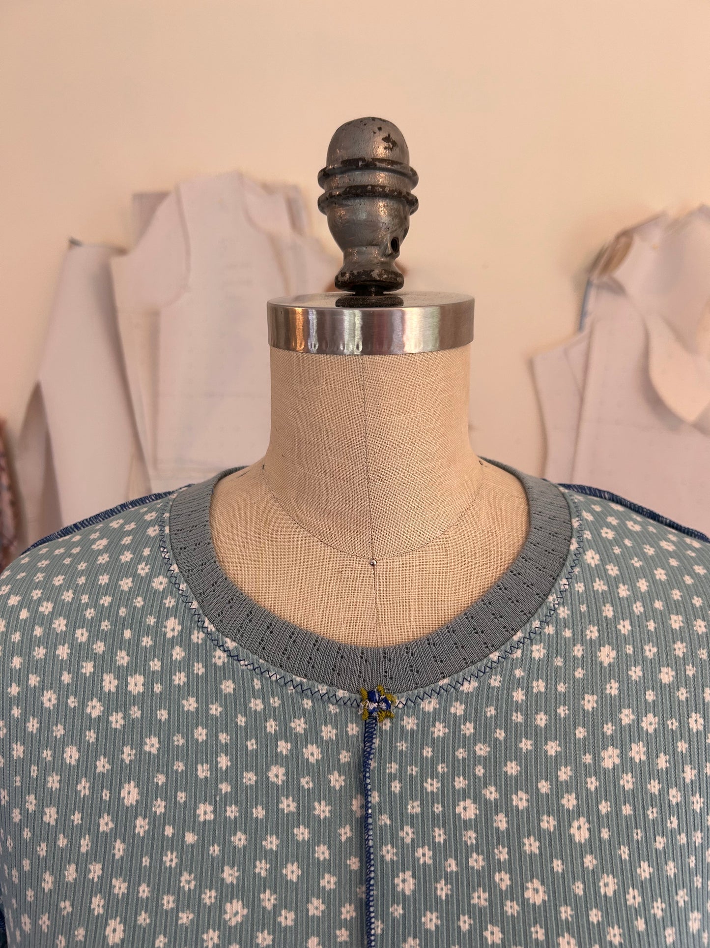 Ribbed Longsleeve - Blueberry Floral