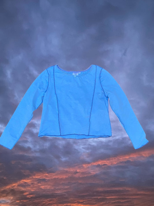 Blossom Longsleeve - Sky Blue/Navy