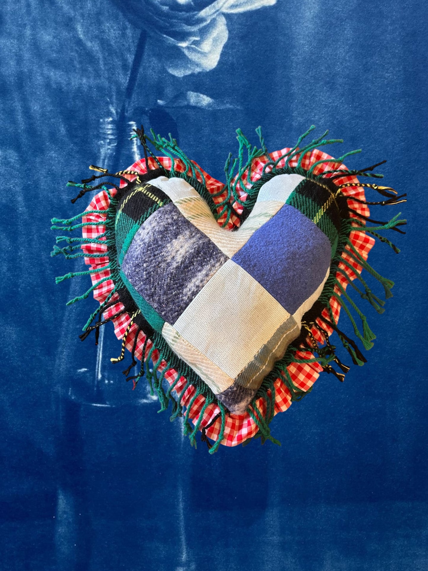 Large Patchwork Valentine Pillow