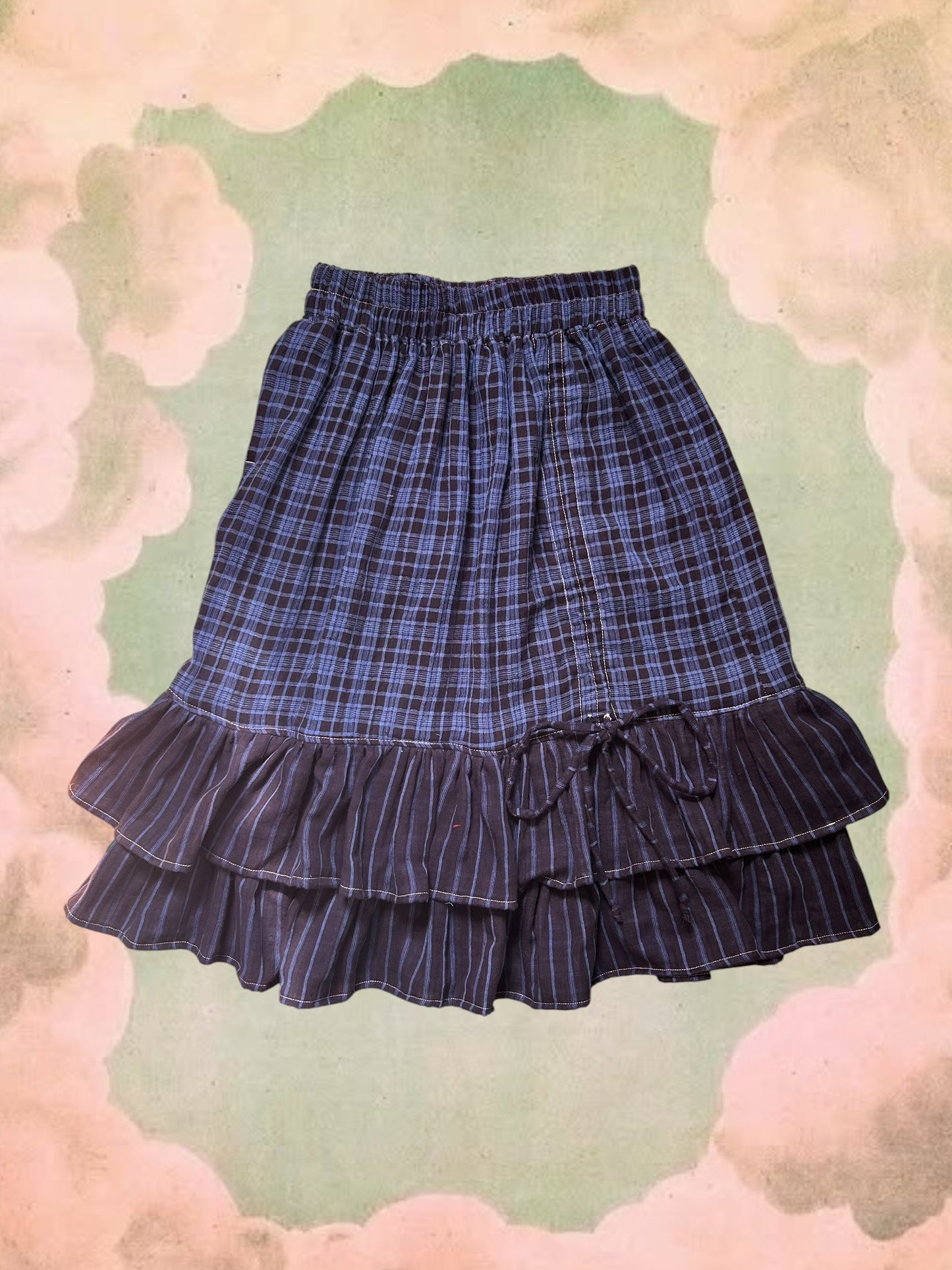 Belle Skirt - Blue Plaid