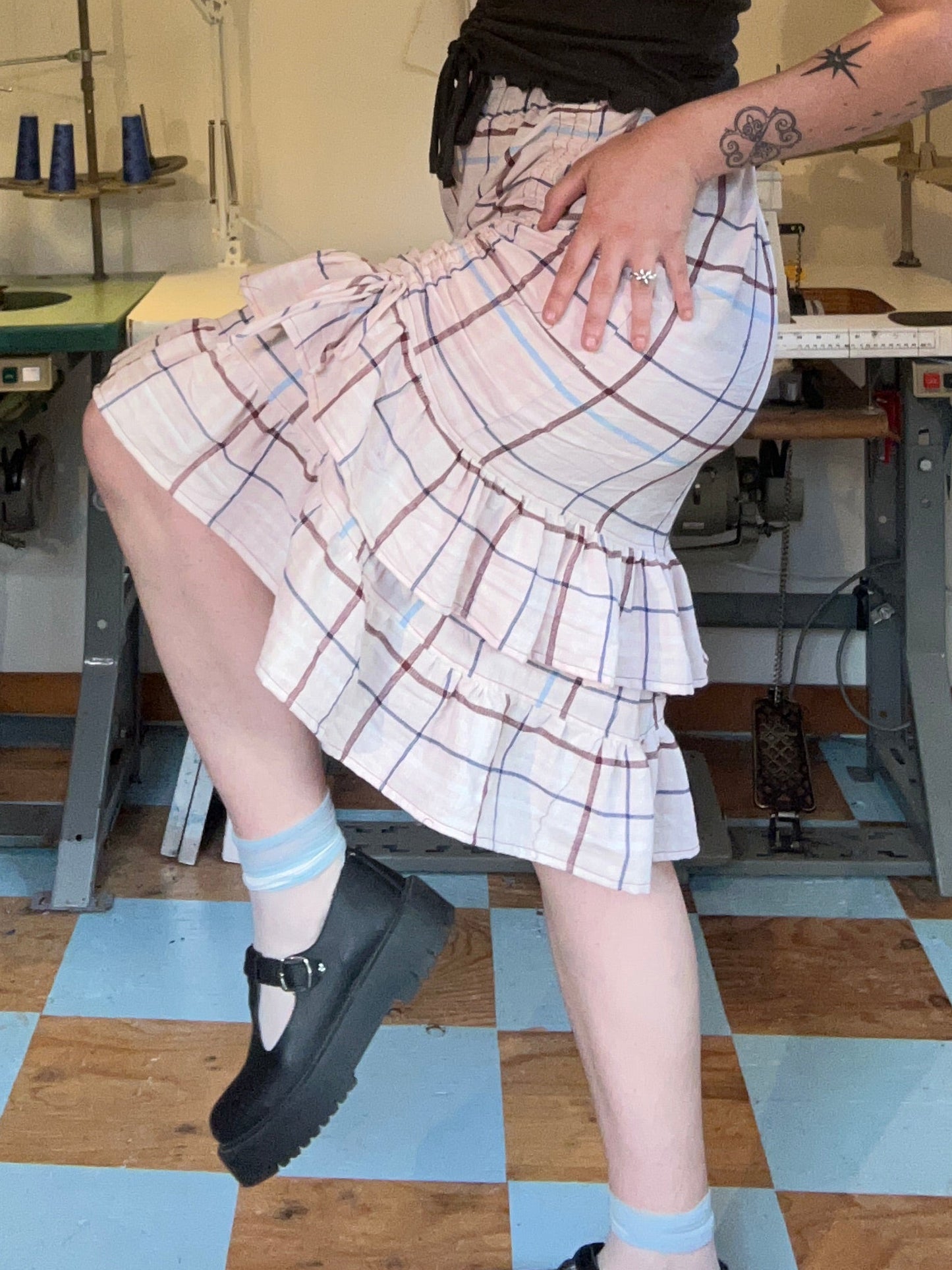 Belle Skirt - Pink Plaid