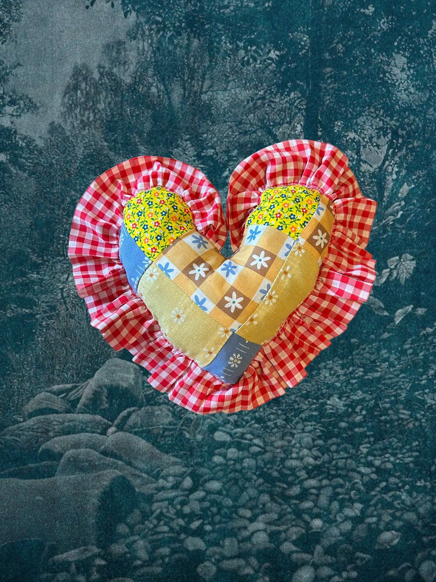 Small Patchwork Valentine Pillow