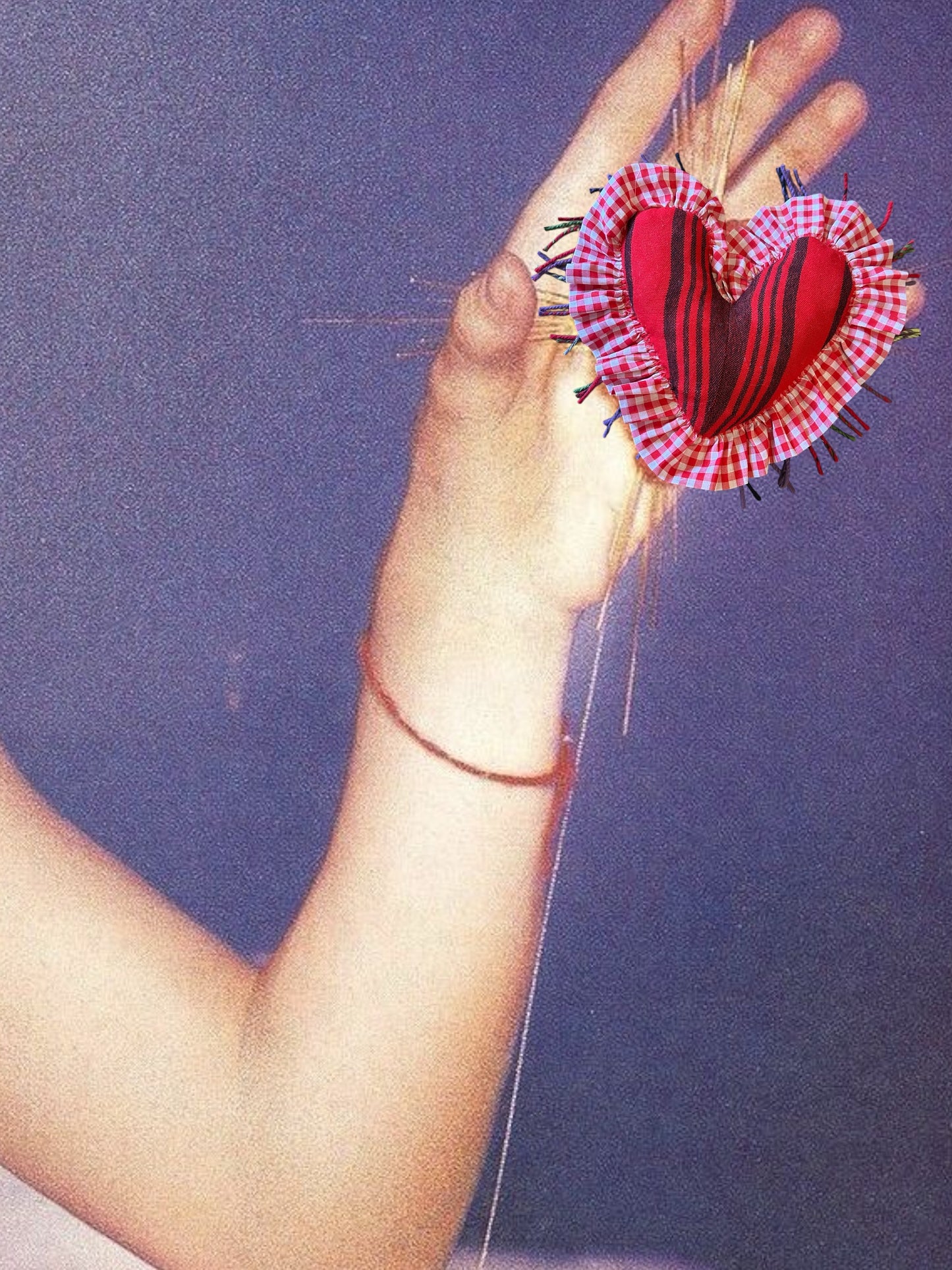 Large Patchwork Valentine Pillow