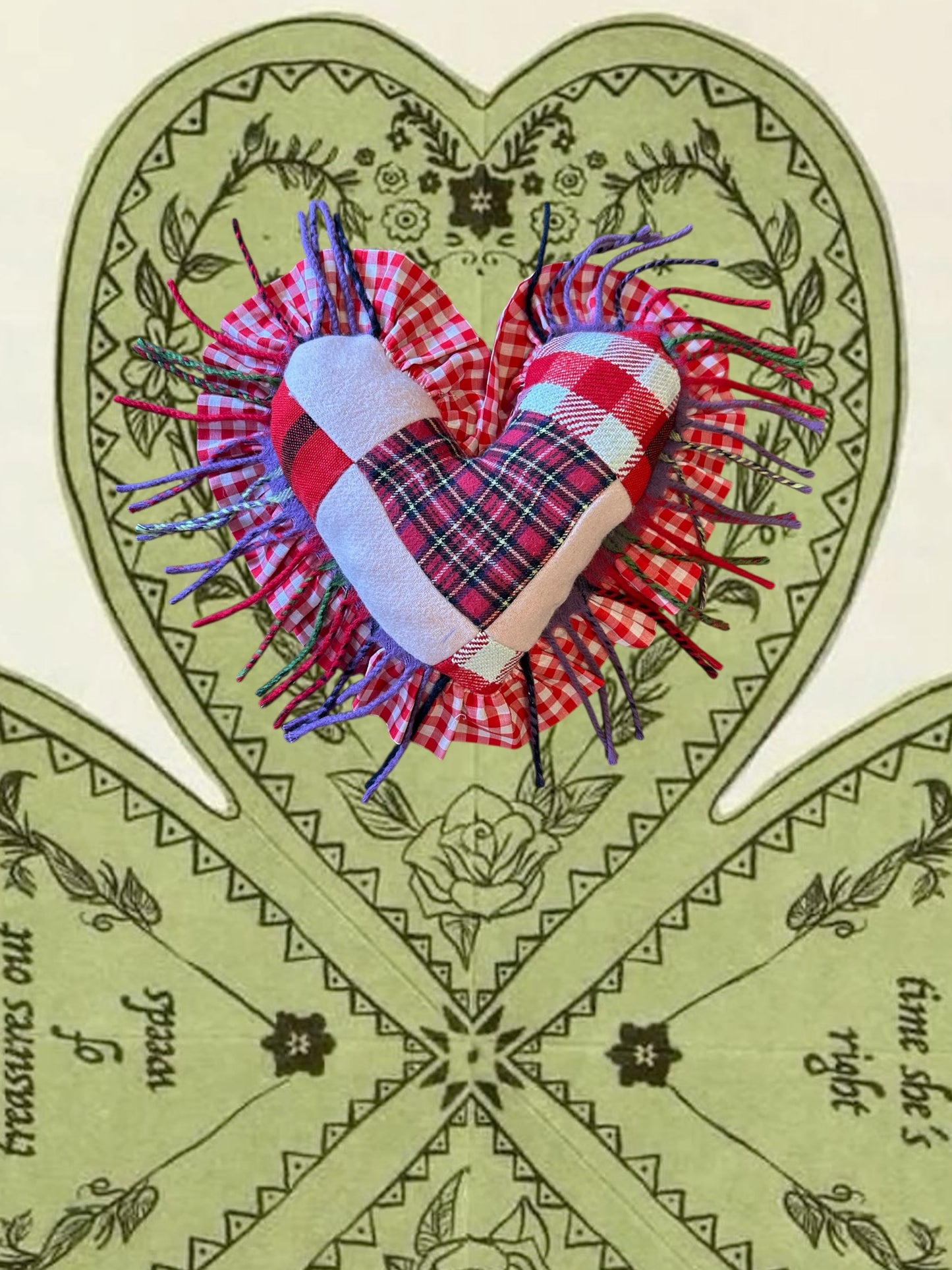 Small Patchwork Valentine Pillow