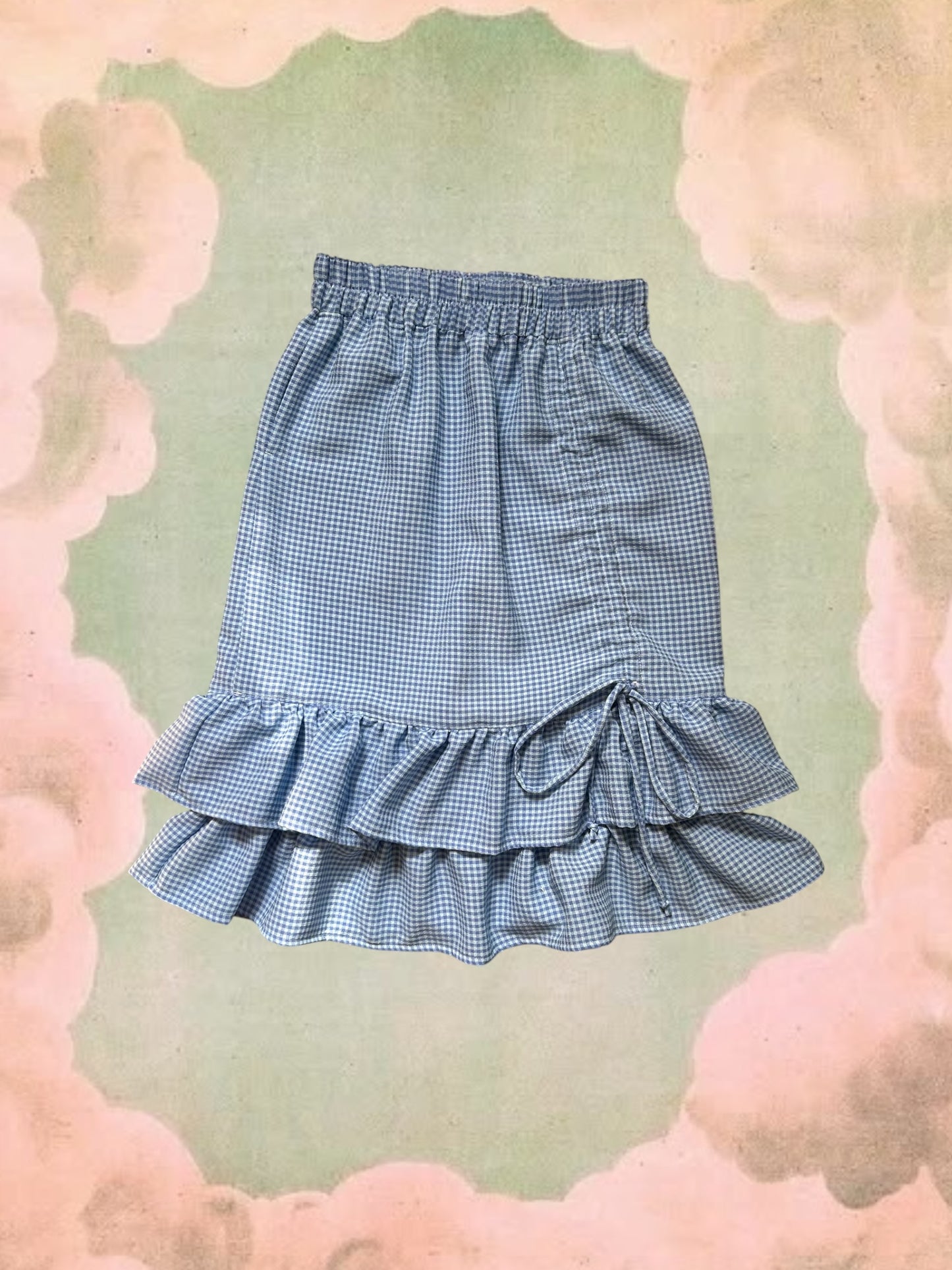 Belle Skirt - Turquoise Gingham