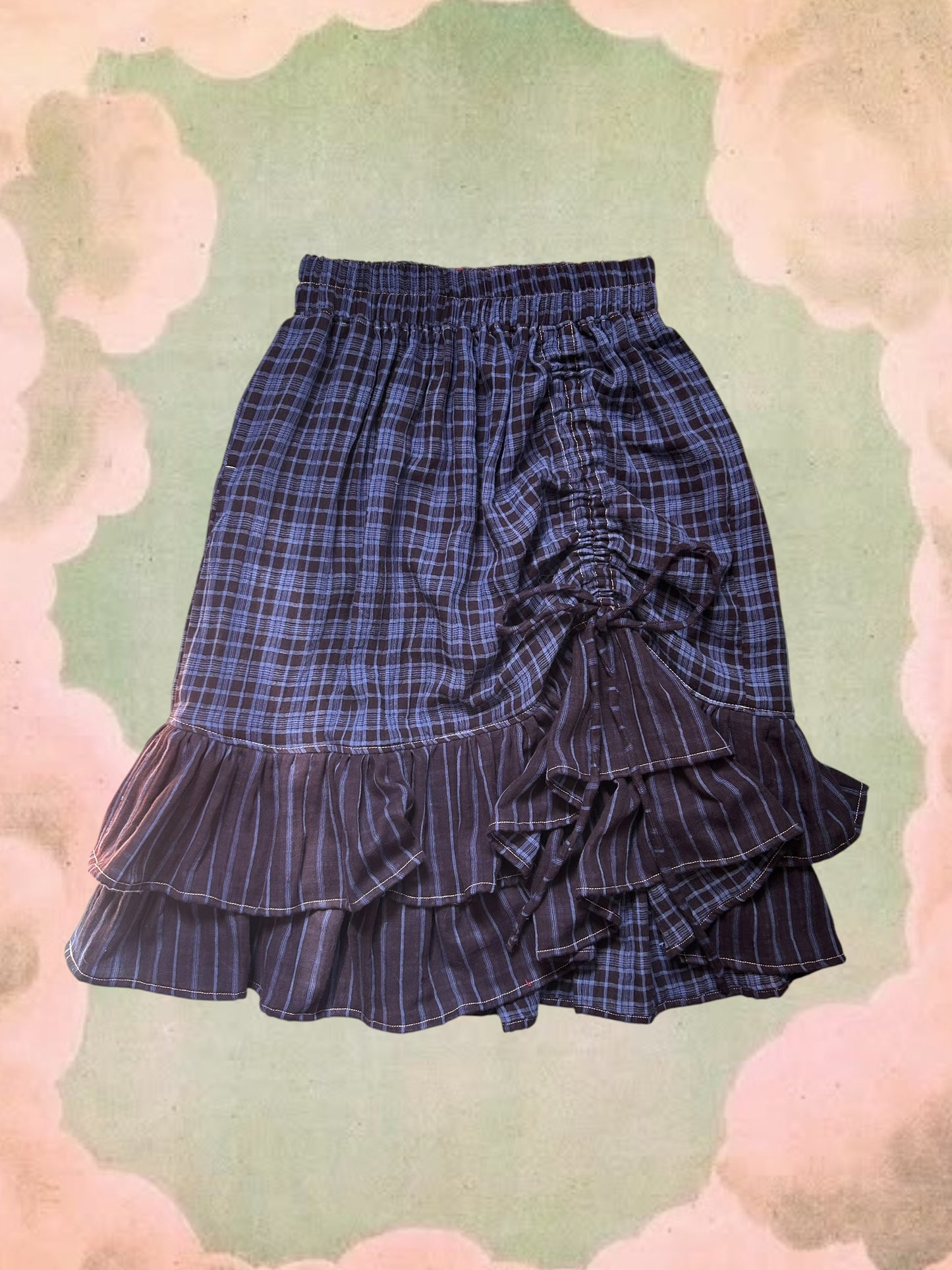 Belle Skirt - Blue Plaid