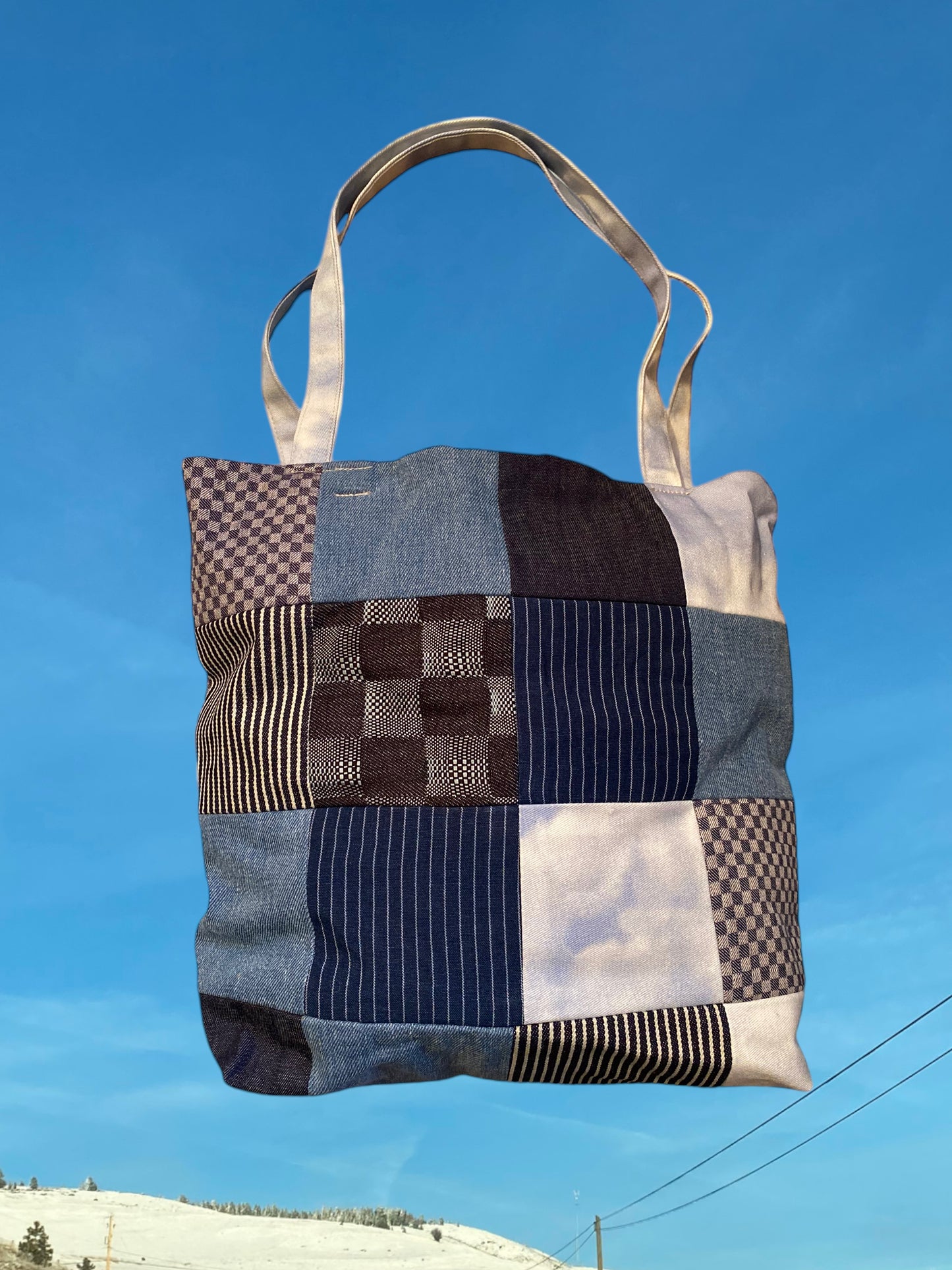 Patchwork Denim Tote