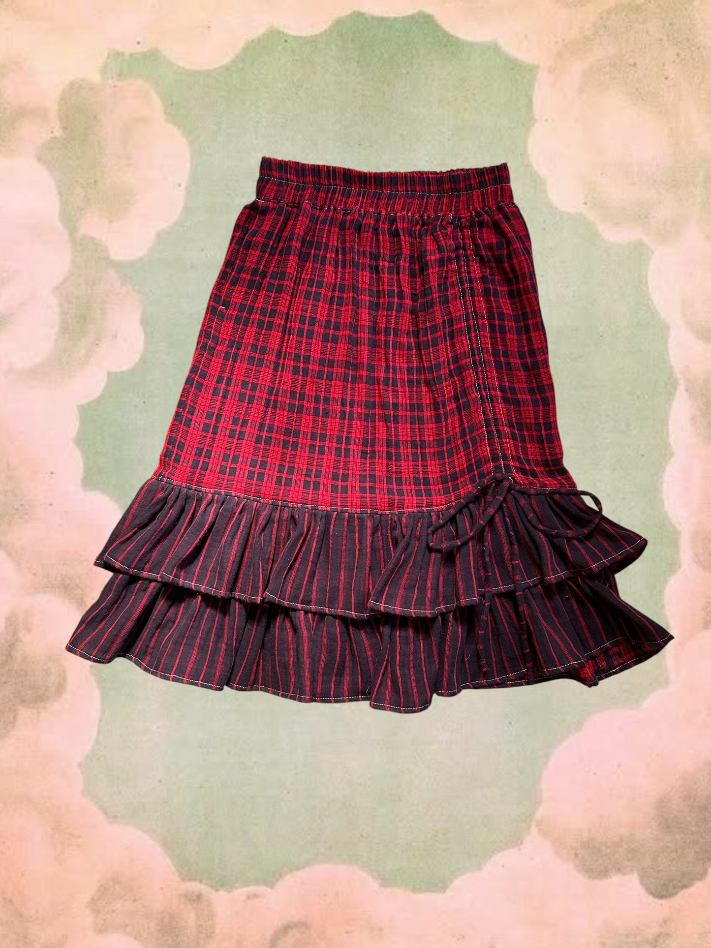 Belle Skirt - Red Plaid