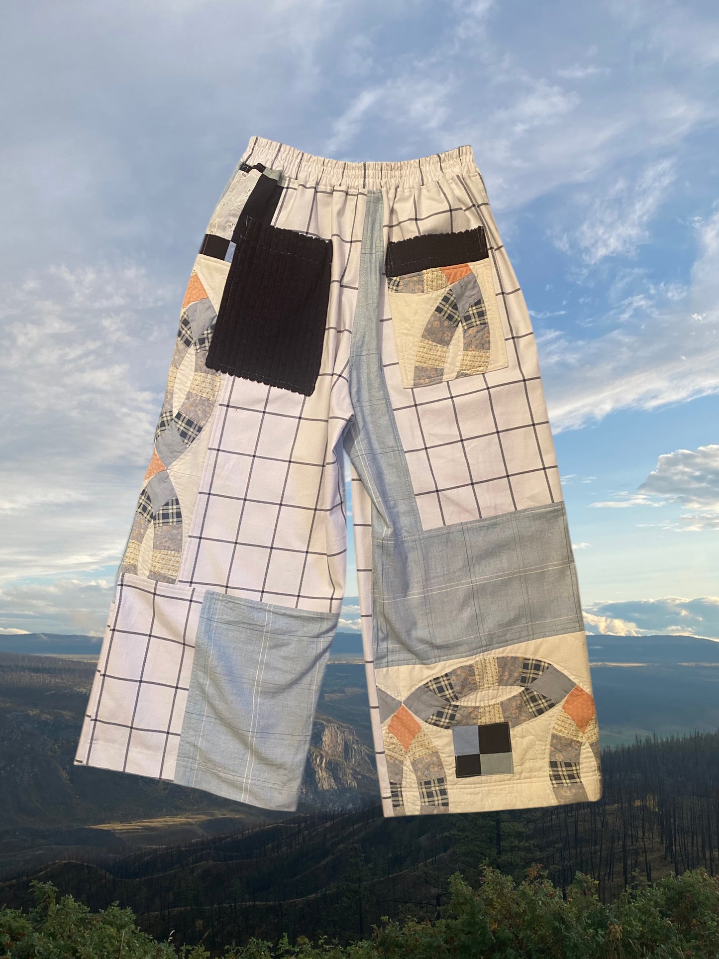 Quilt & Corduroy Patchwork Pants - Medium