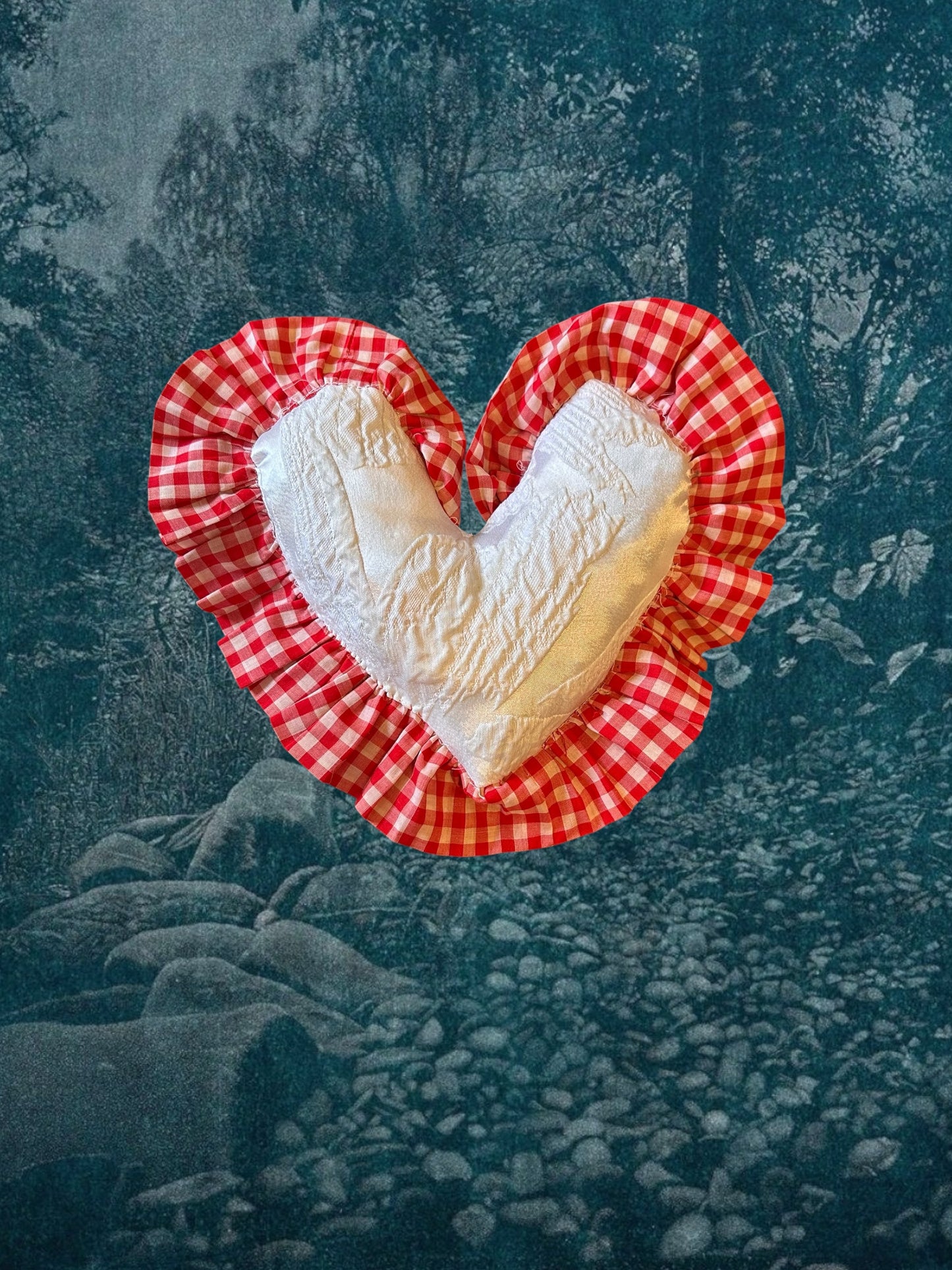 Small Patchwork Valentine Pillow