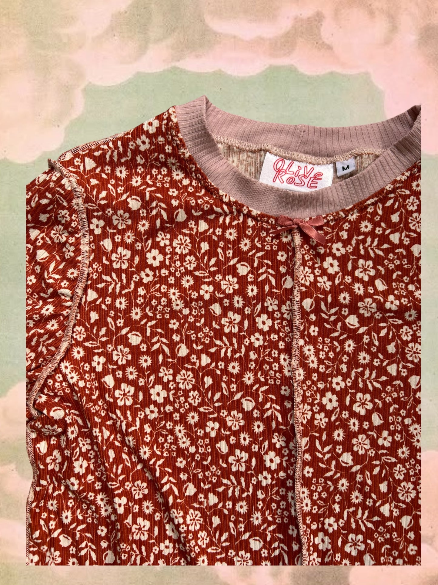 Ribbed Longsleeve - Coral Garden