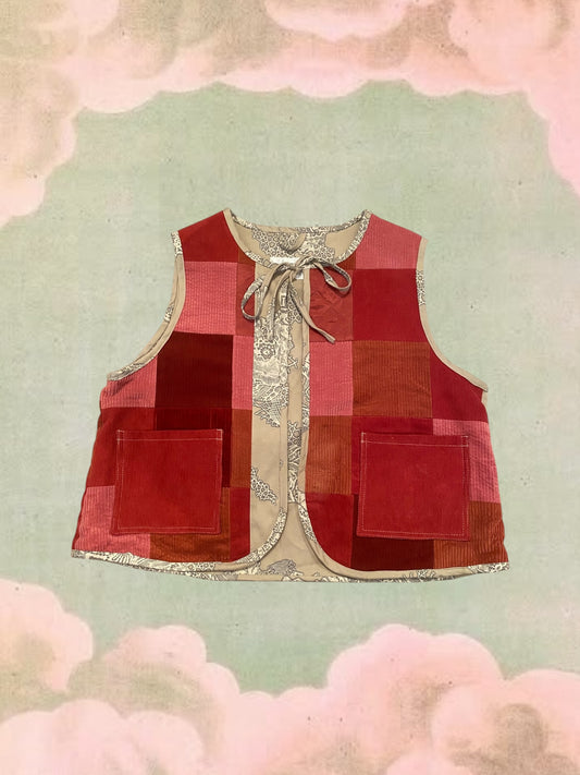 Denim Patchwork Vest - M/L