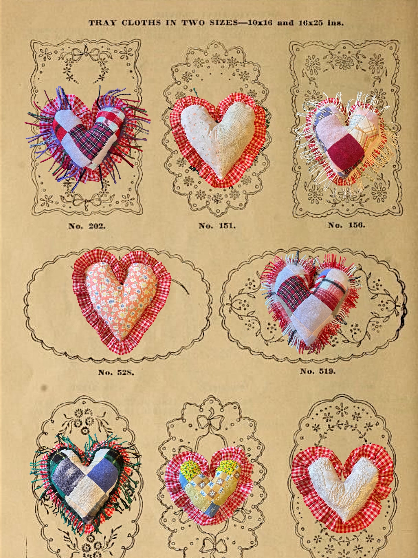 Small Patchwork Valentine Pillow