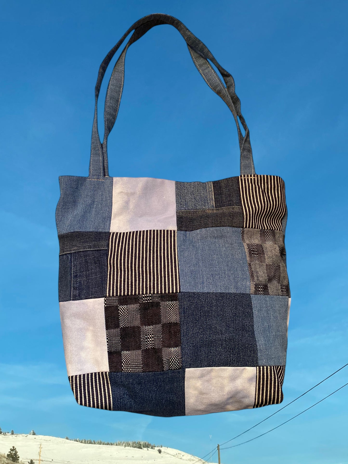 Patchwork Denim Tote