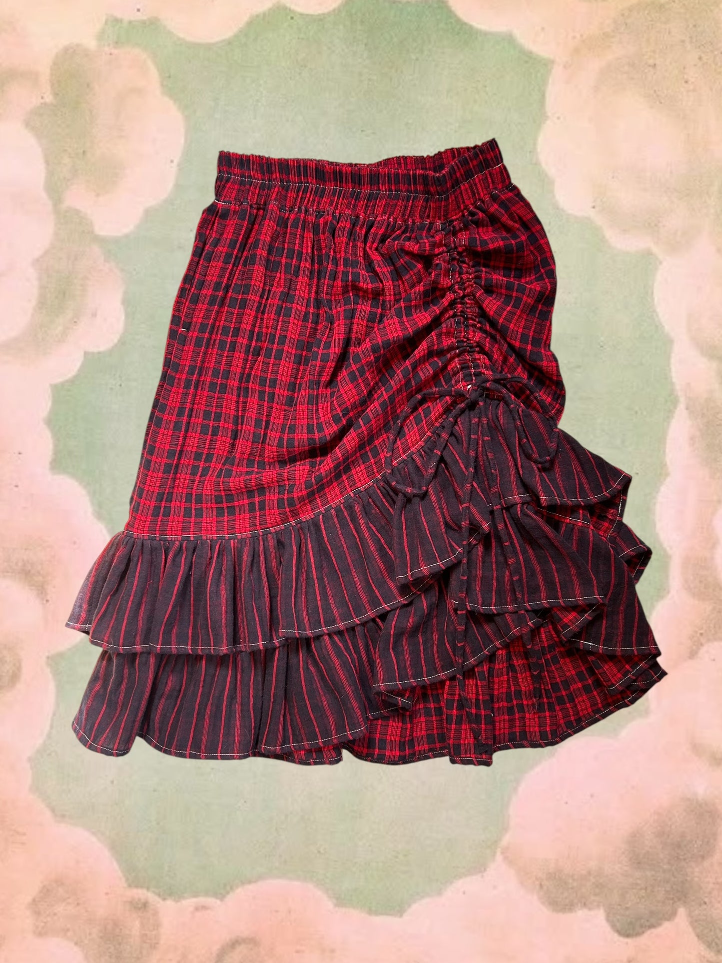 Belle Skirt - Red Plaid