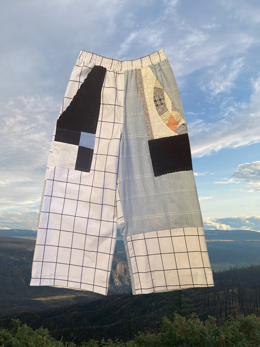 Quilt & Corduroy Patchwork Pants - Medium