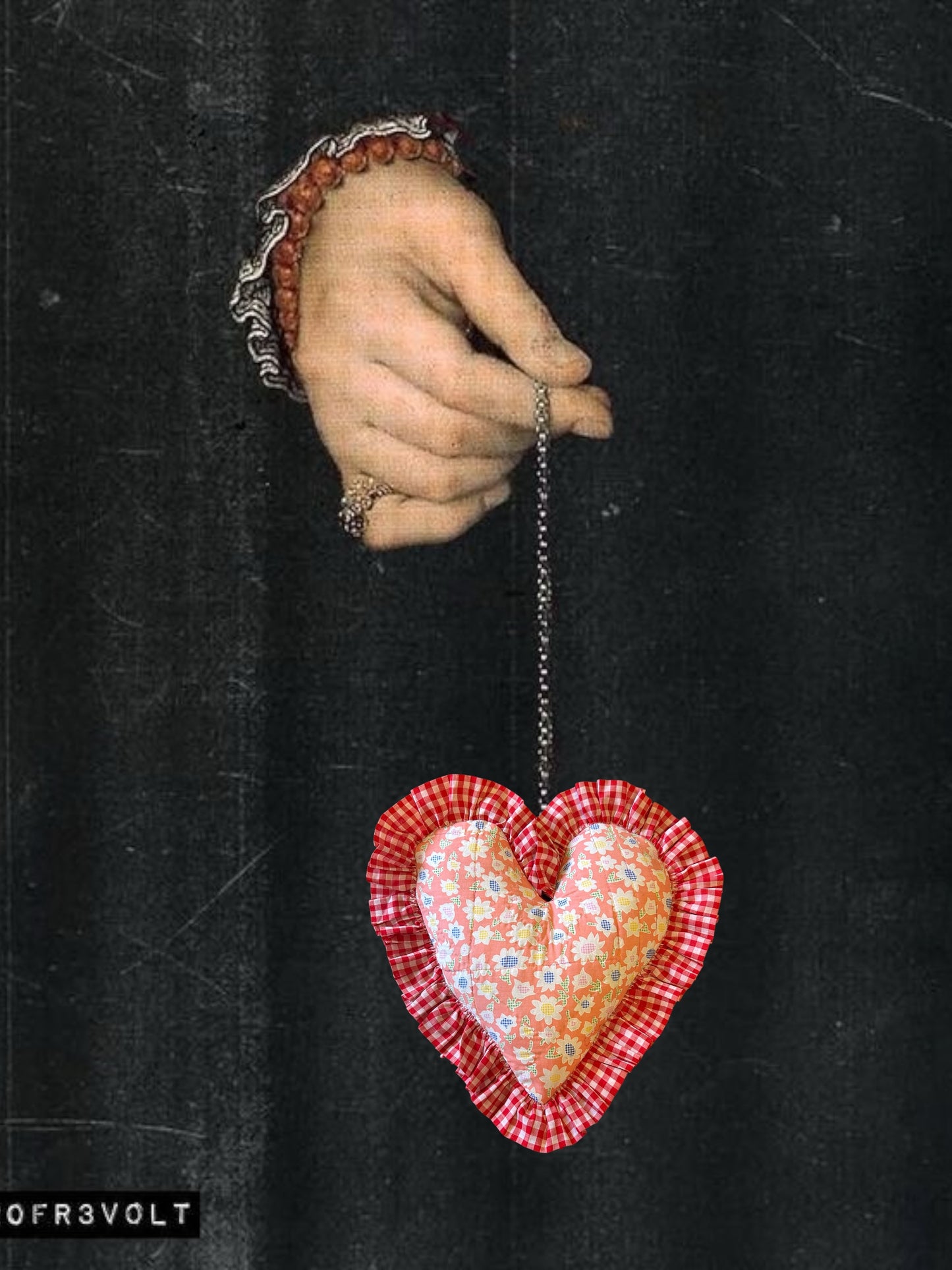 Large Patchwork Valentine Pillow