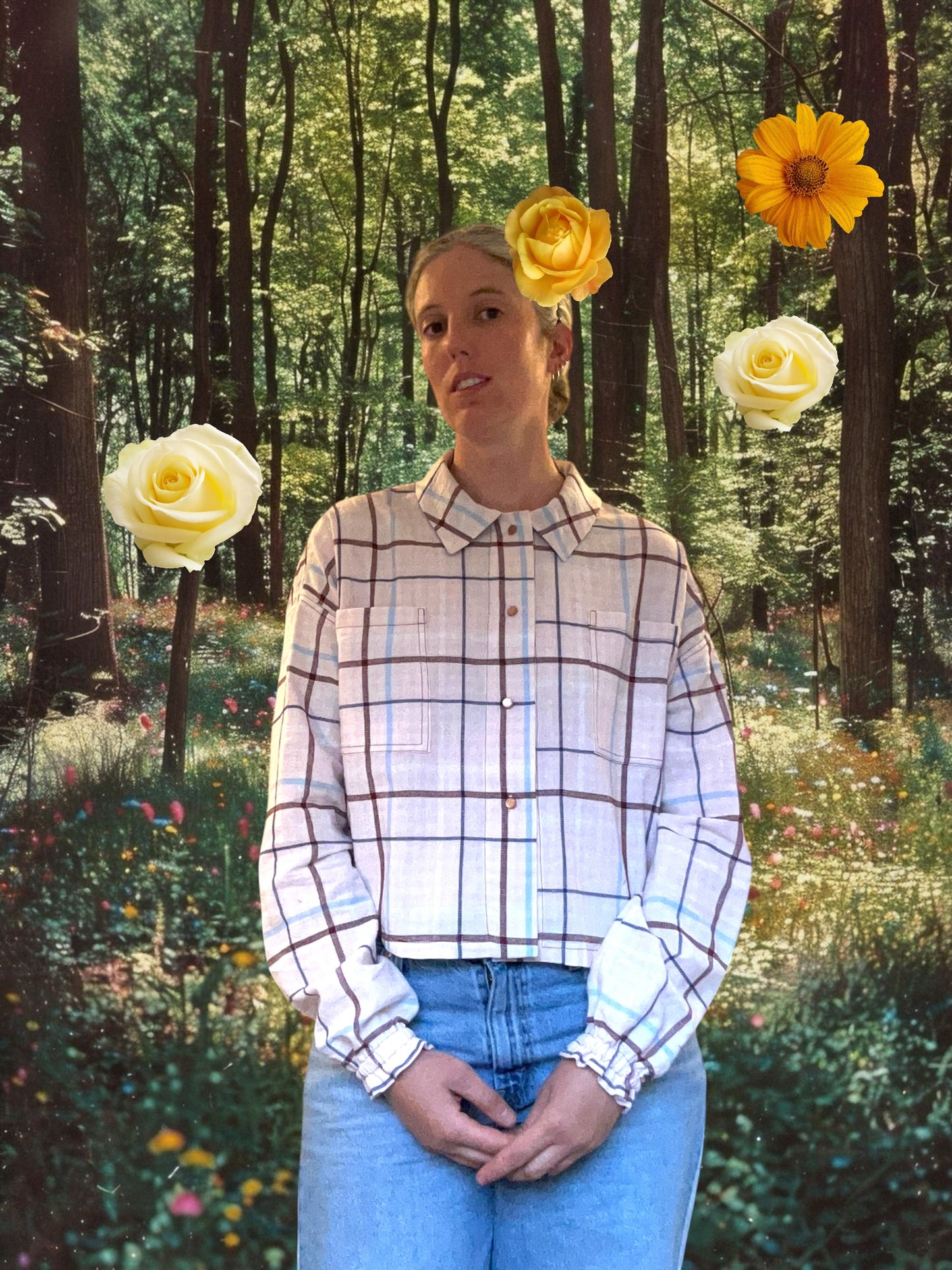 Trapeze Shirt - Pink Plaid