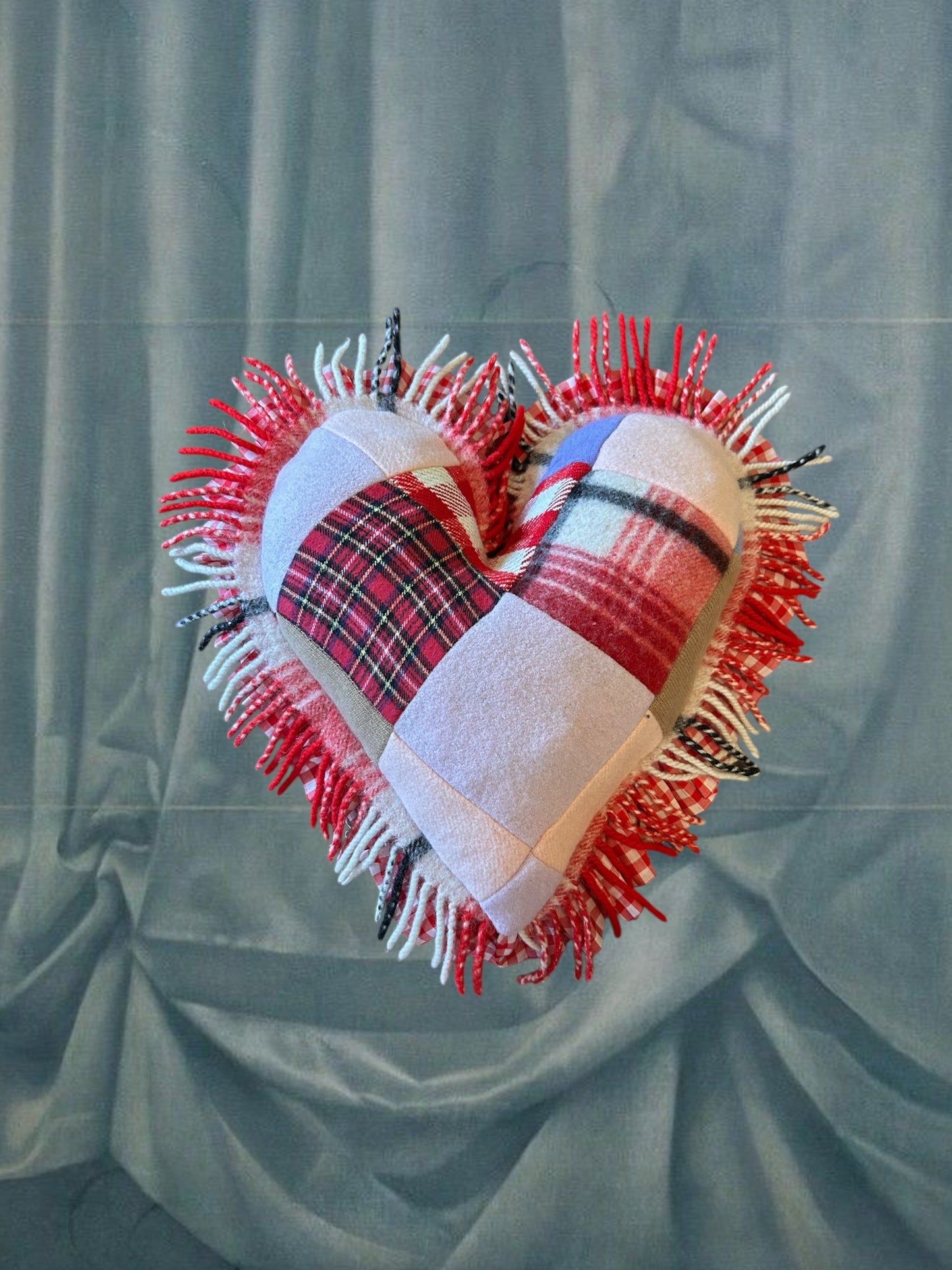 Large Patchwork Valentine Pillow