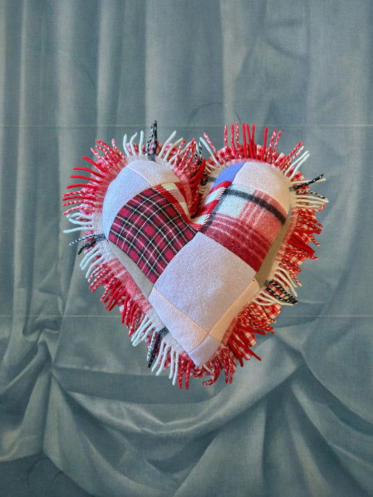 Large Patchwork Valentine Pillow