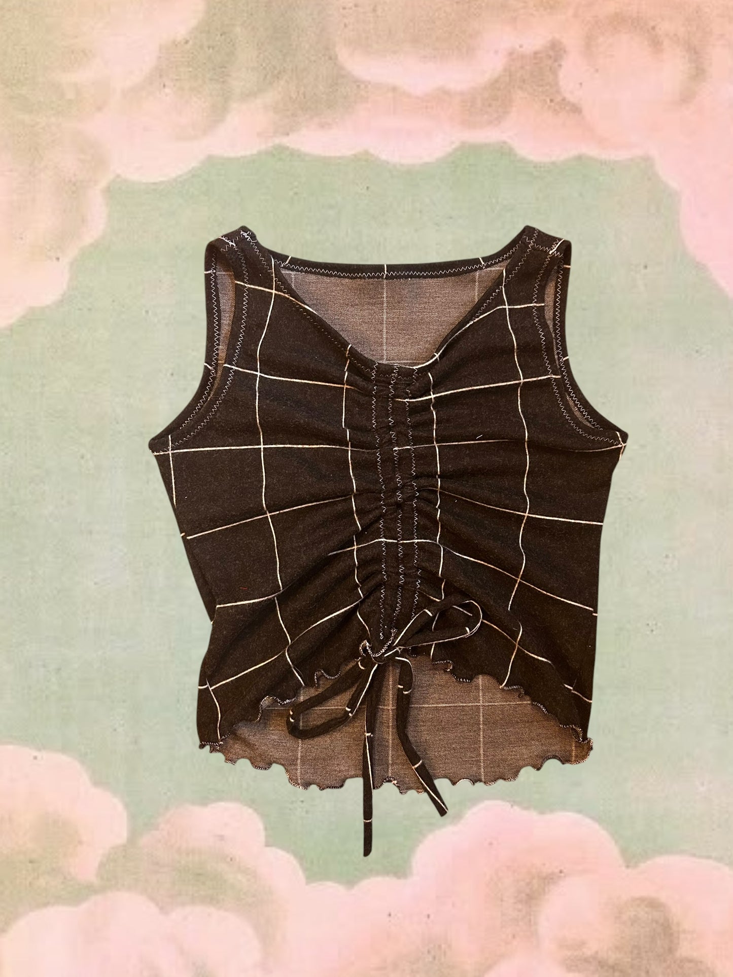 Scrunchie Tank - Windowpanes