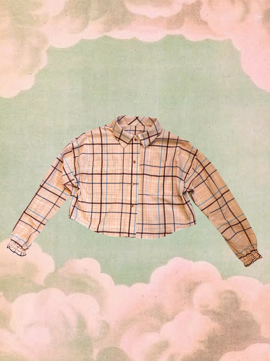 Trapeze Shirt - Pink Plaid