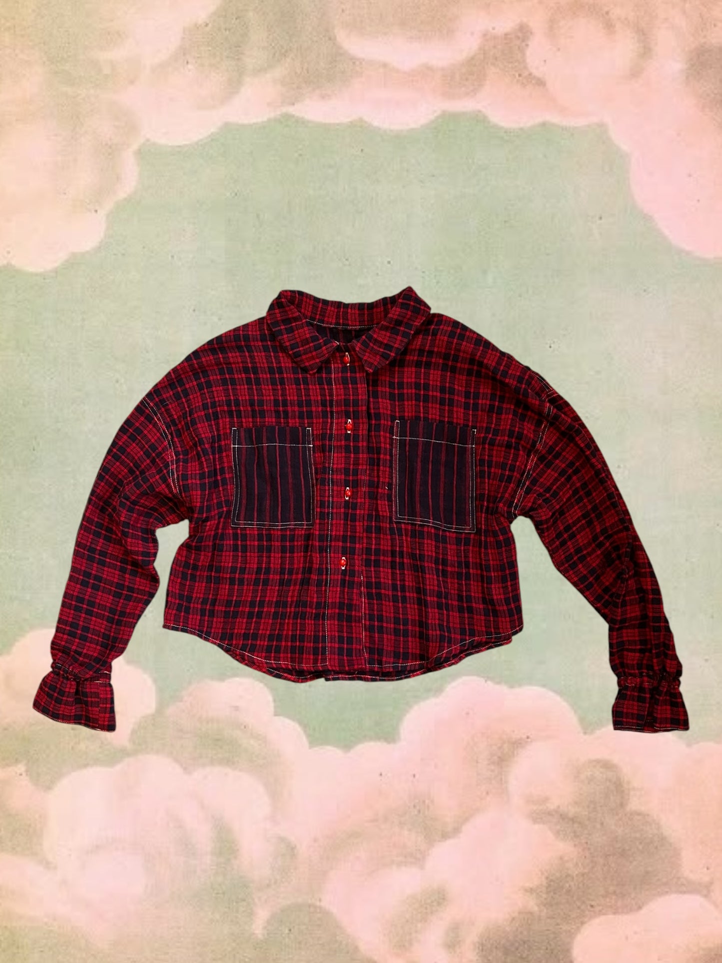 Trapeze Shirt - Red Plaid