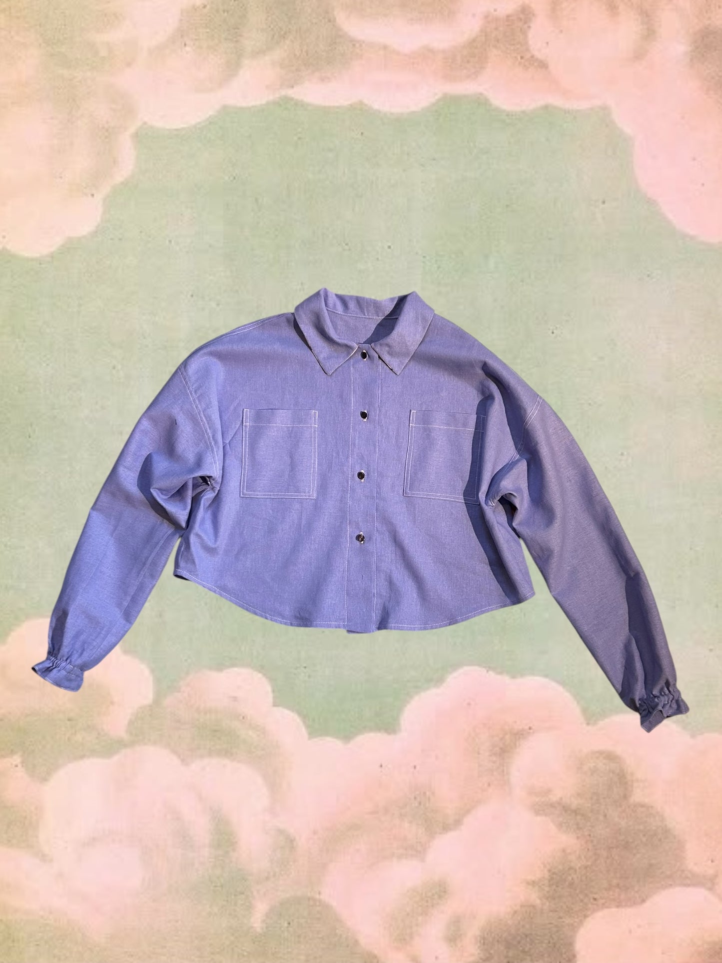 Trapeze Shirt - Periwinkle Linen