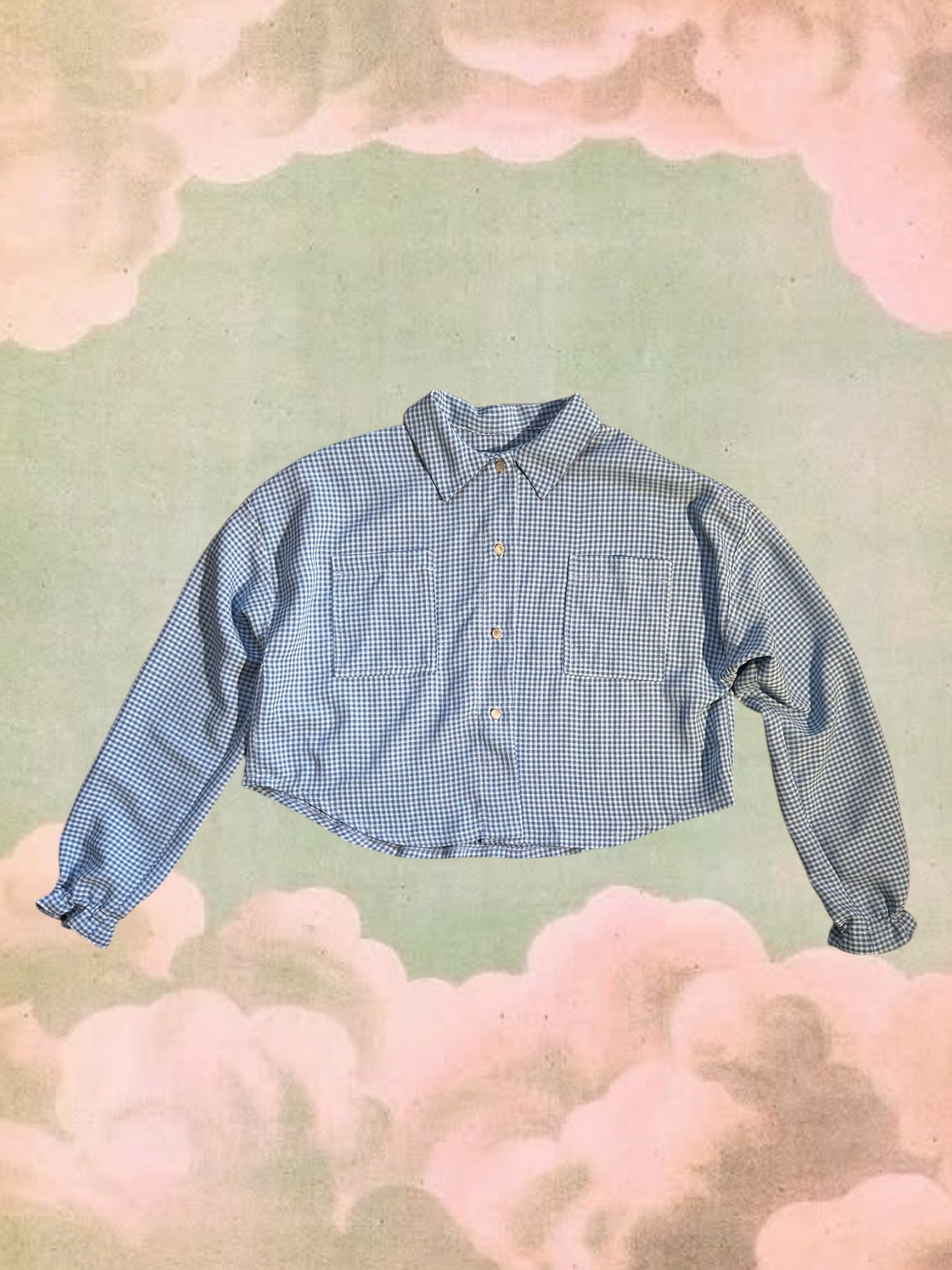 Trapeze Shirt - Turquoise Gingham