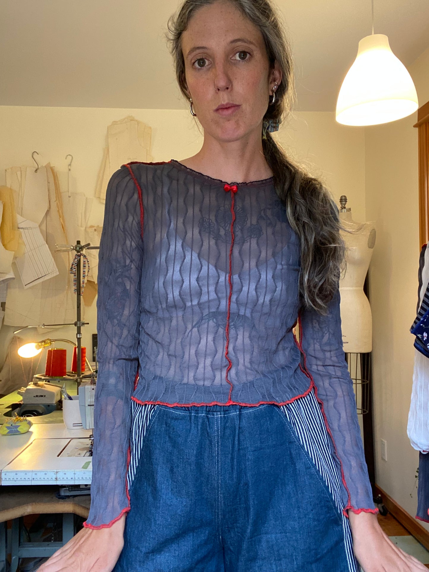Mesh Longsleeve - Grey Wiggles - M, L