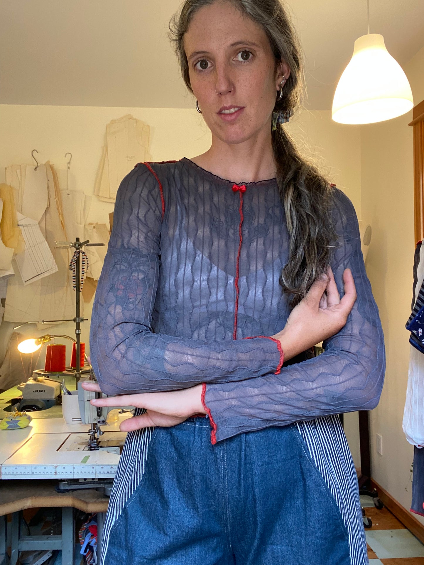 Mesh Longsleeve - Grey Wiggles - M, L