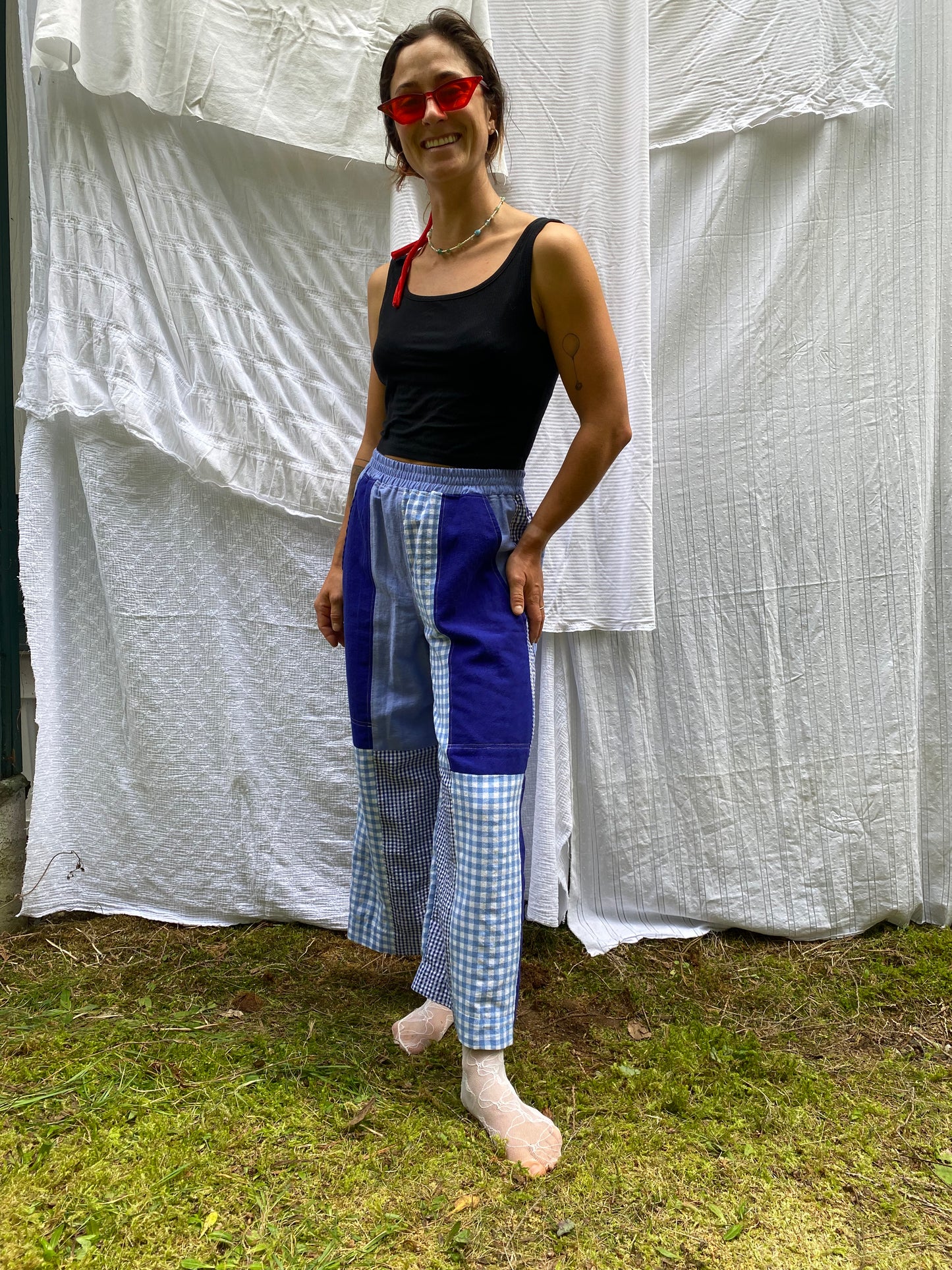 OOAK Patchwork Pants - Linen